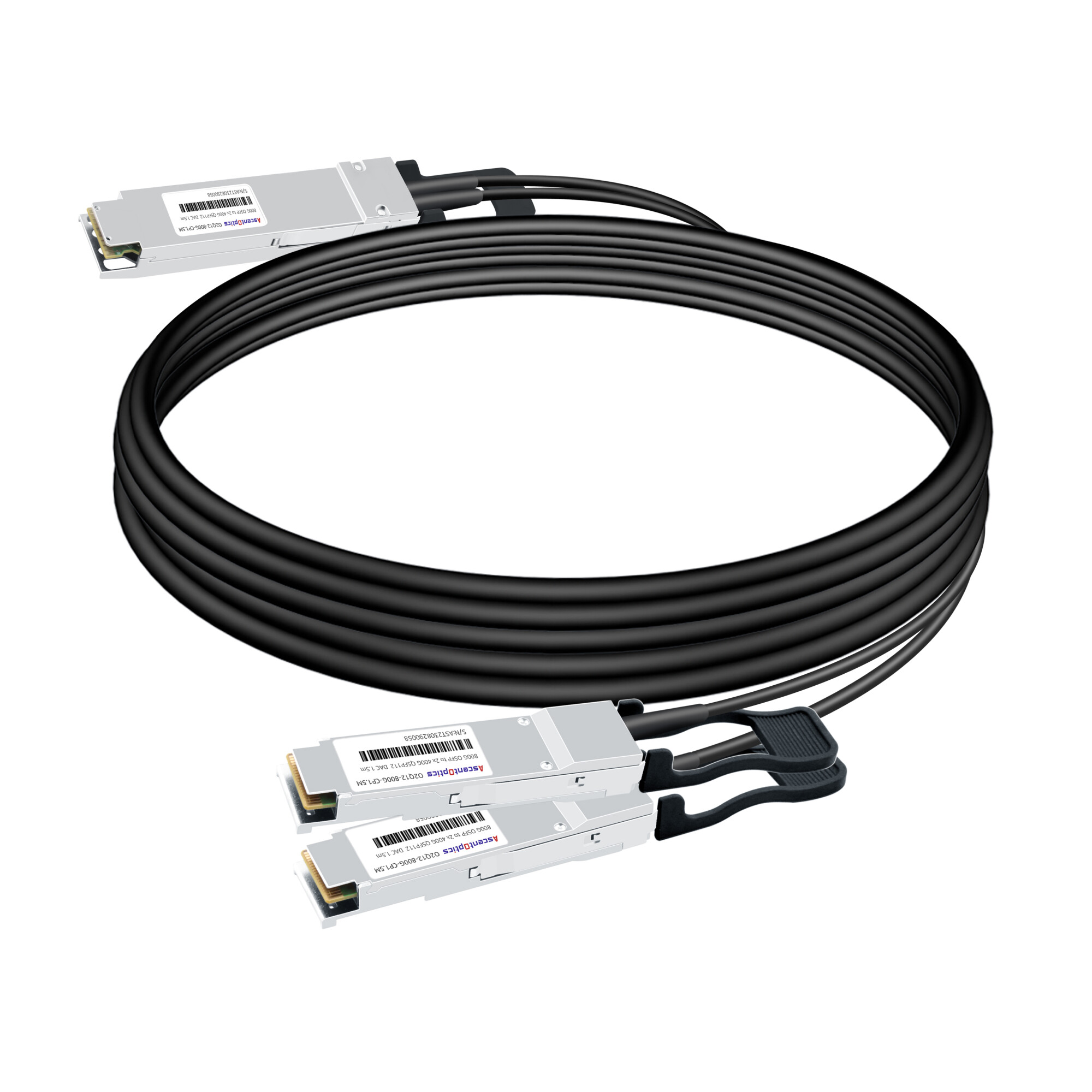 800G OSFP to 2x 400G QSFP112 Copper Breakout Cable,1.5 Meter
