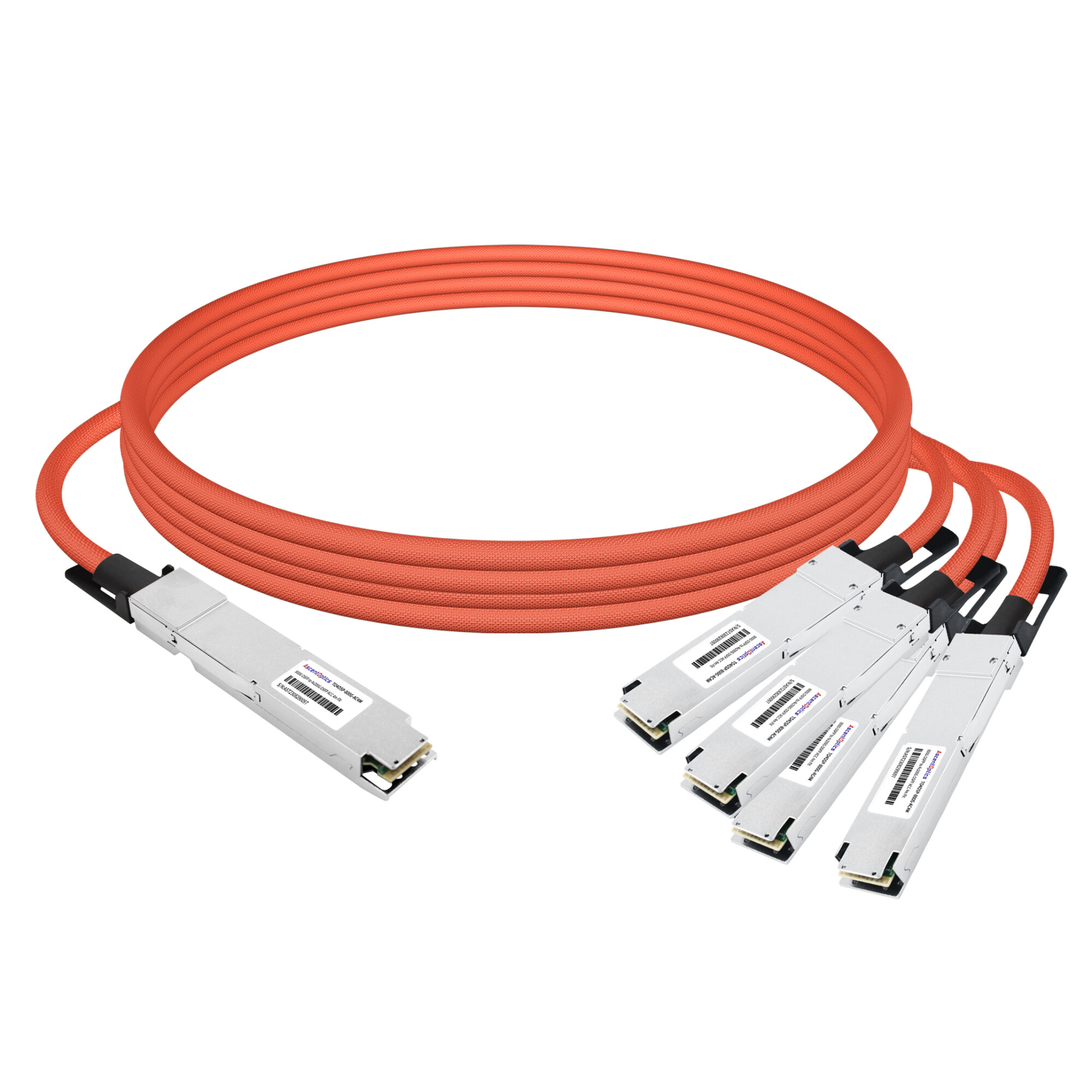 800Gb/s Twin-port OSFP to 4x 200Gb/s OSFP Active Copper Splitter Cable,4 Meter