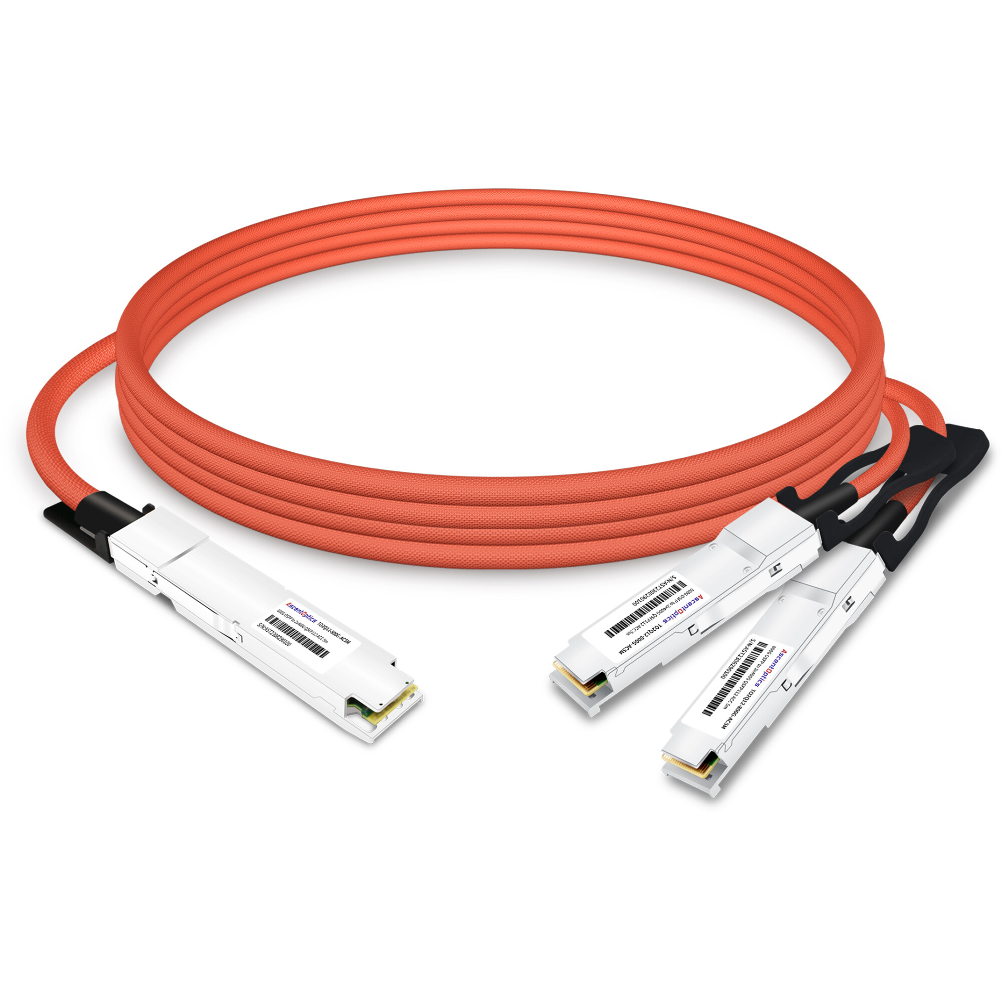 800Gb/s Twin-port OSFP to 2x 400Gb/s QSFP112 Active Copper Splitter Cable,5 Meter