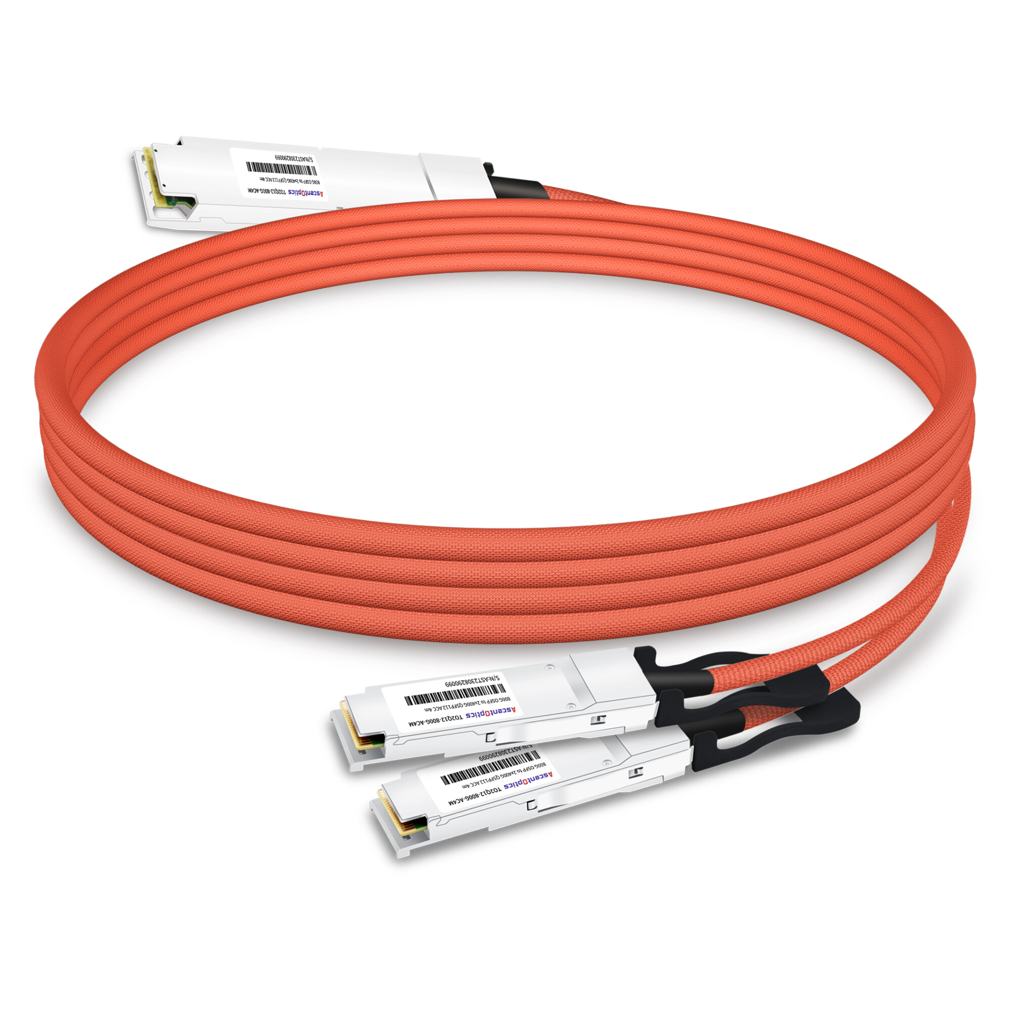 800Gb/s Twin-port OSFP to 2x 400Gb/s QSFP112 Active Copper Splitter Cable,4 Meter
