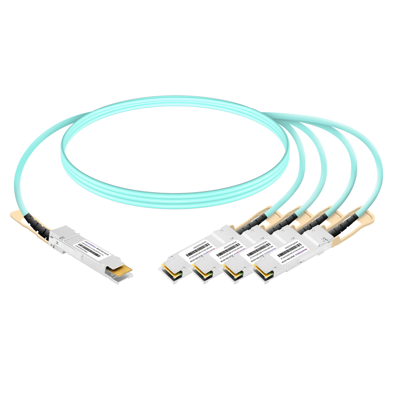 400G QSFP-DD to 4x 100G QSFP28 Breakout AOC Cable,3 Meters